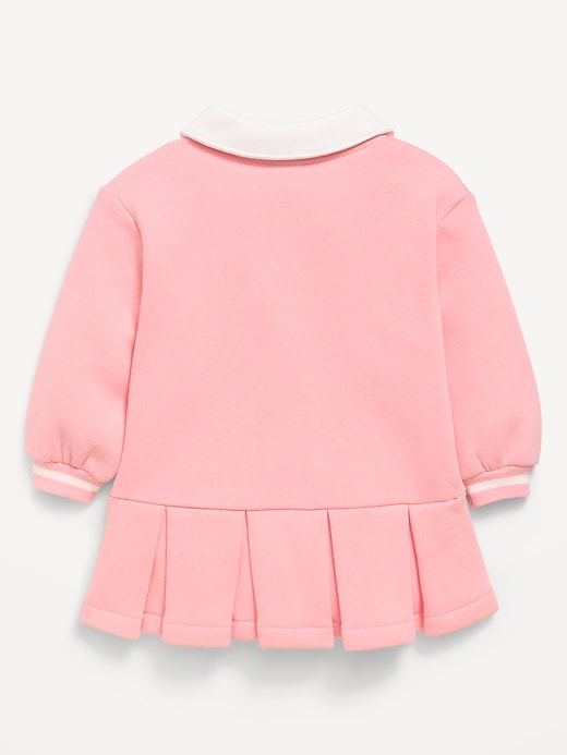 Image number 2 showing, Long-Sleeve Collared Fleece Dress for Baby