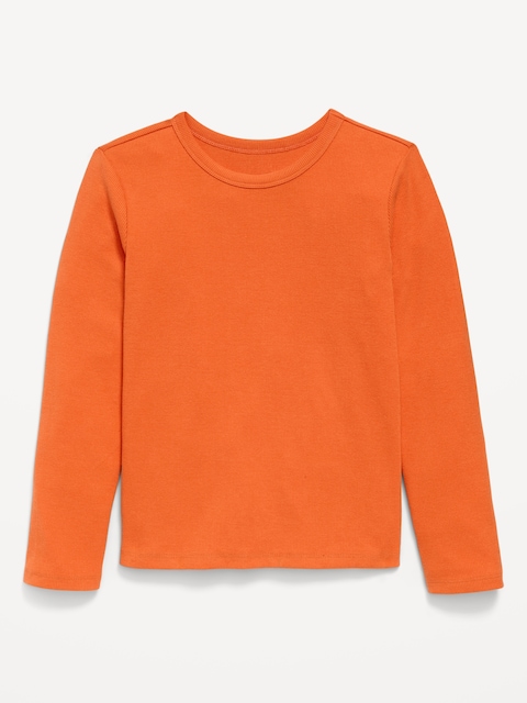 Softest Long-Sleeve Ribbed T-Shirt for Girls