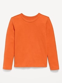 Image number 1 showing, Softest Long-Sleeve Ribbed T-Shirt for Girls