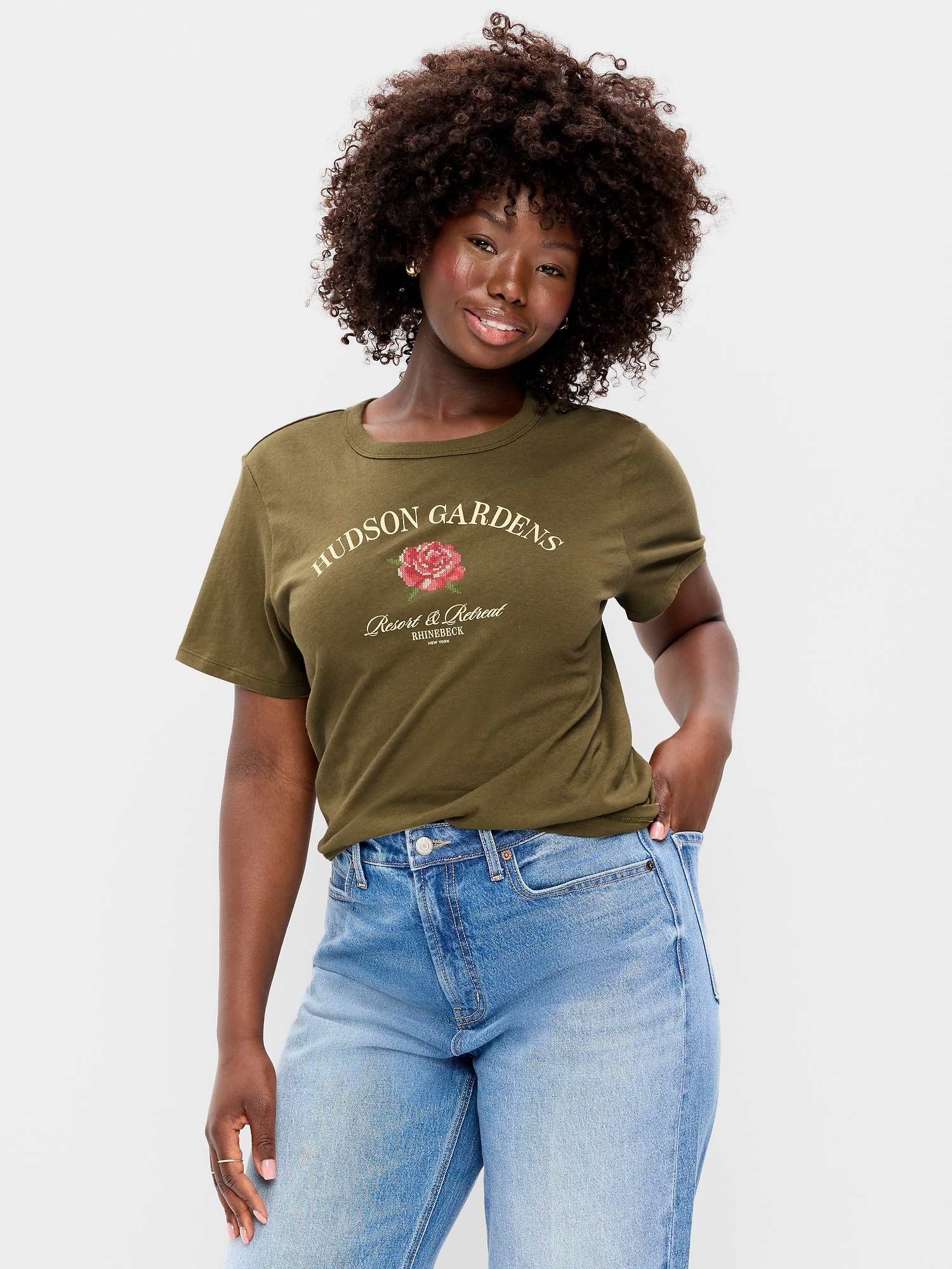 L'image numéro 5 présente T-shirt passe-partout ras du cou à imprimé