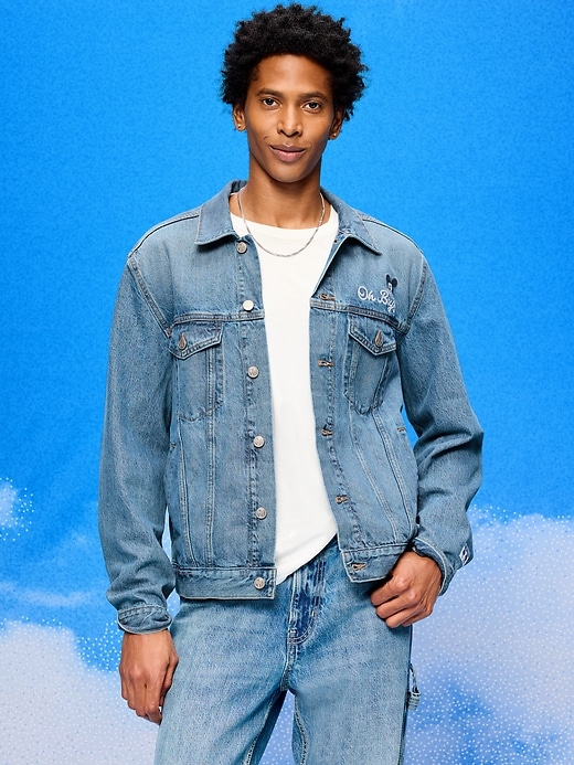 Image number 1 showing, Old Navy x Disney Mickey Mouse Denim Trucker Jacket for Adults