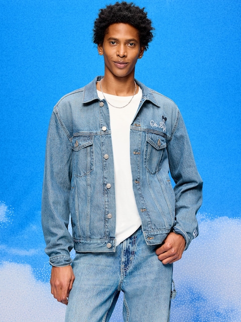 Old Navy x Disney Mickey Mouse Denim Trucker Jacket for Adults