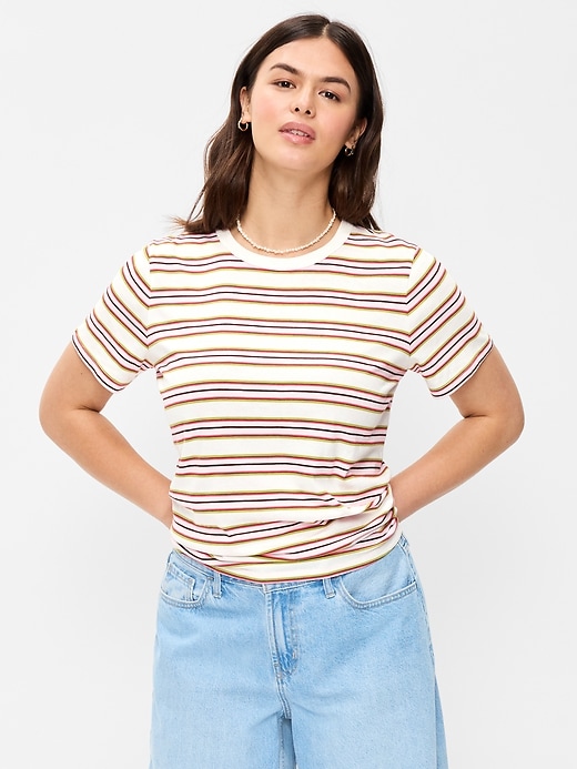 Image number 5 showing, EveryWear Crew-Neck Striped T-Shirt