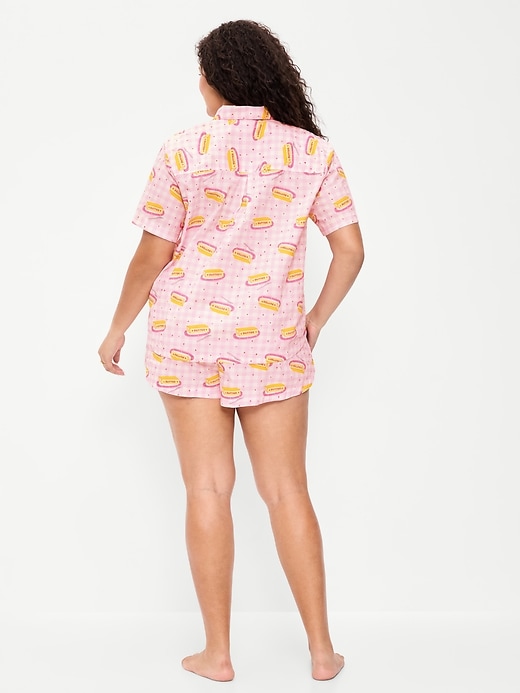 L'image numéro 7 présente Pyjama court en popeline