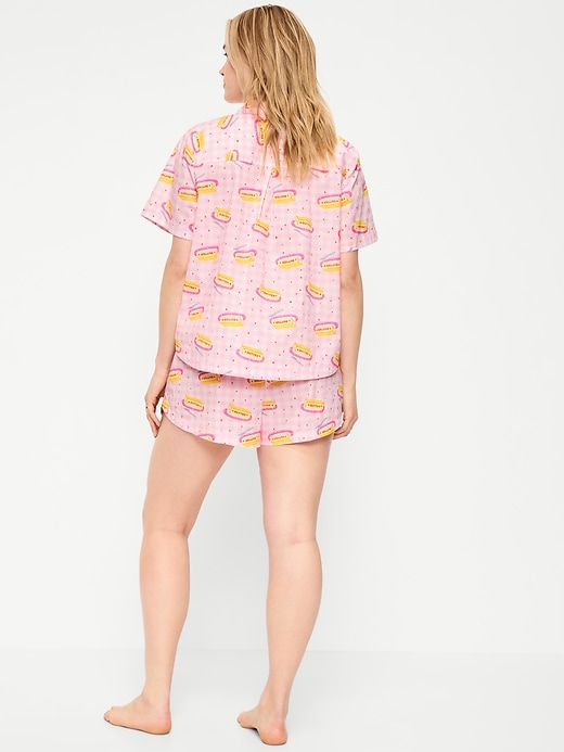 L'image numéro 5 présente Pyjama court en popeline
