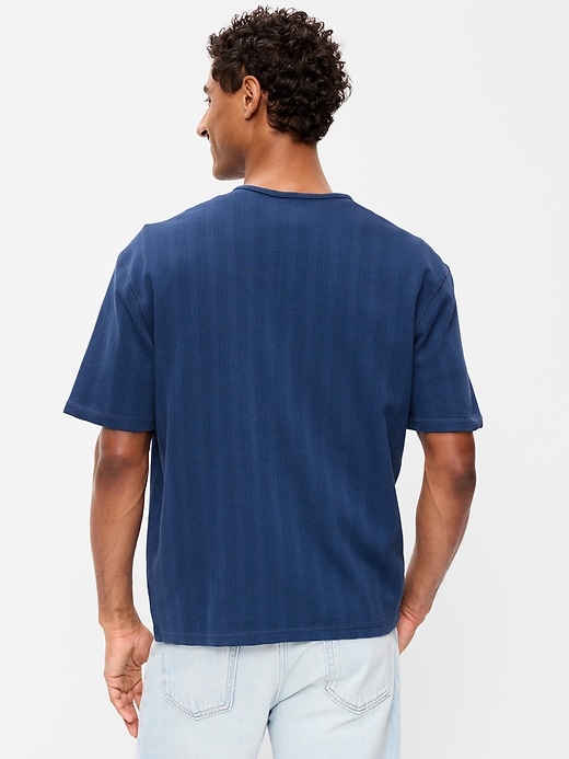 Image number 2 showing, Garment-Dyed Henley Sweater T-Shirt