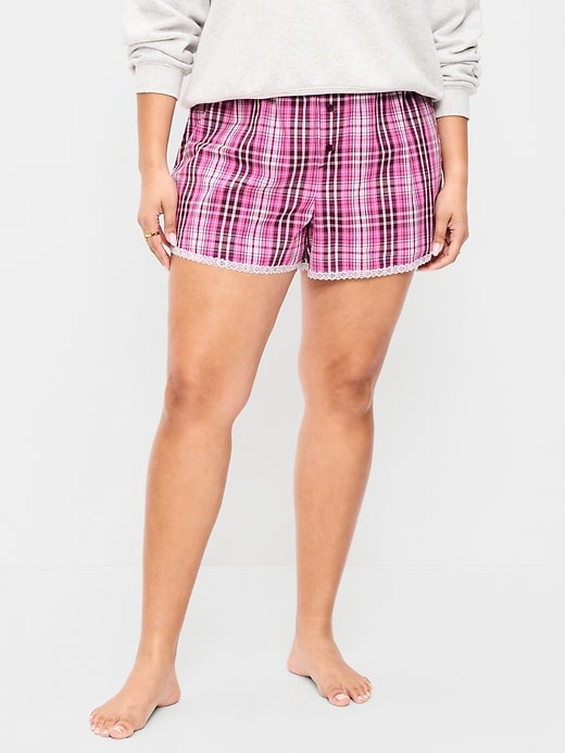 Image number 8 showing, Classic Poplin Boxer Pajama Shorts