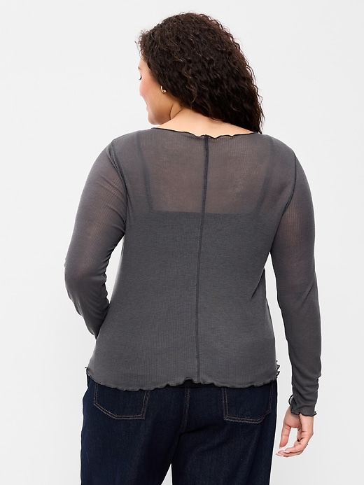 Image number 8 showing, Lettuce-Edge Tissue T-Shirt