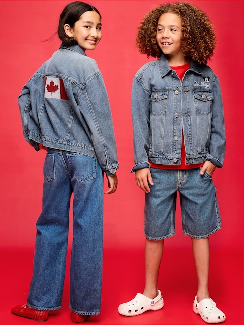 Old Navy x Disney Mickey Mouse Gender-Neutral Denim Trucker Jacket for Kids