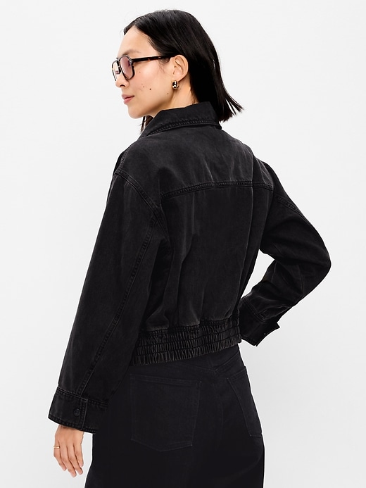 Image number 2 showing, Funnel-Neck Denim Jacket