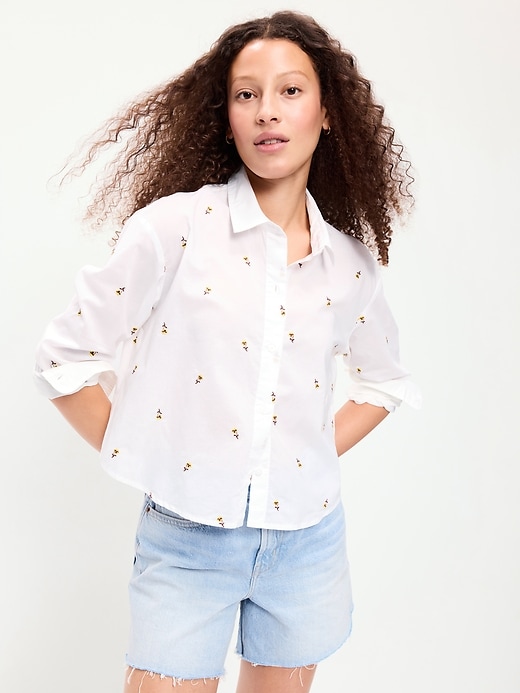 Image number 3 showing, Cropped Button-Down Shirt