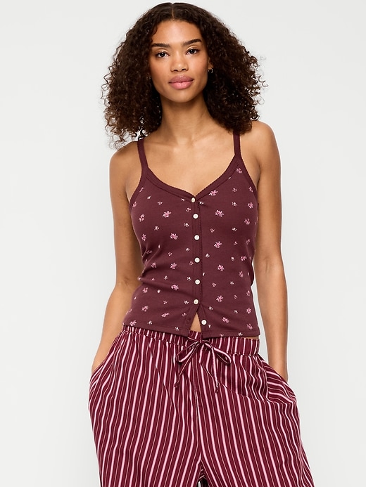L'image numéro 1 présente Camisole boutonnée sur le devant