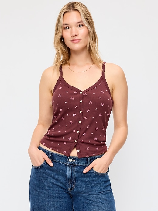 L'image numéro 5 présente Camisole boutonnée sur le devant