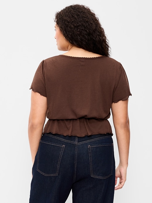 Image number 8 showing, Lace-Trim Button-Down Top