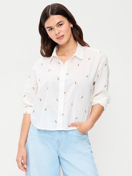 Image number 5 showing, Cropped Button-Down Shirt