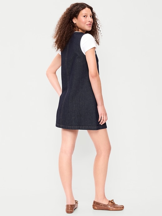 Image number 2 showing, Patch Pocket Denim Mini Dress
