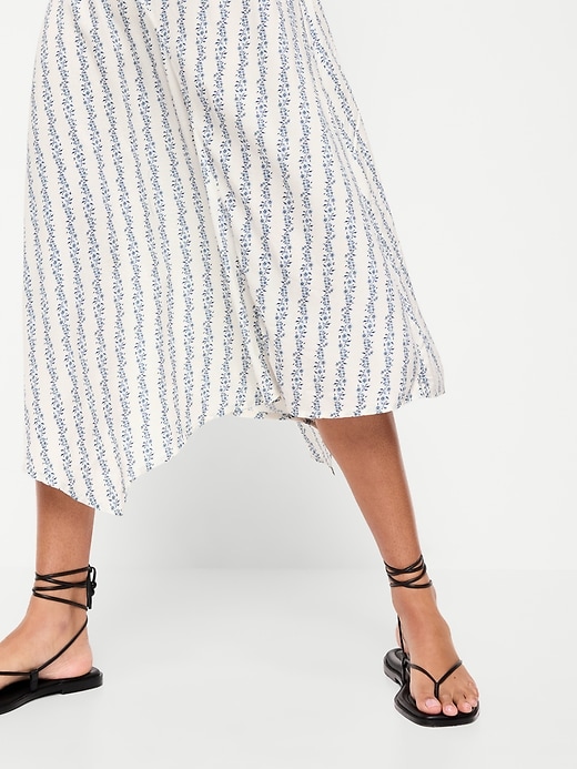 Image number 5 showing, Fit & Flare Tie-Back Asymmetrical Midi Dress
