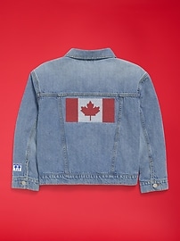 Image number 3 showing, Old Navy x Disney Mickey Mouse Gender-Neutral Denim Trucker Jacket for Kids