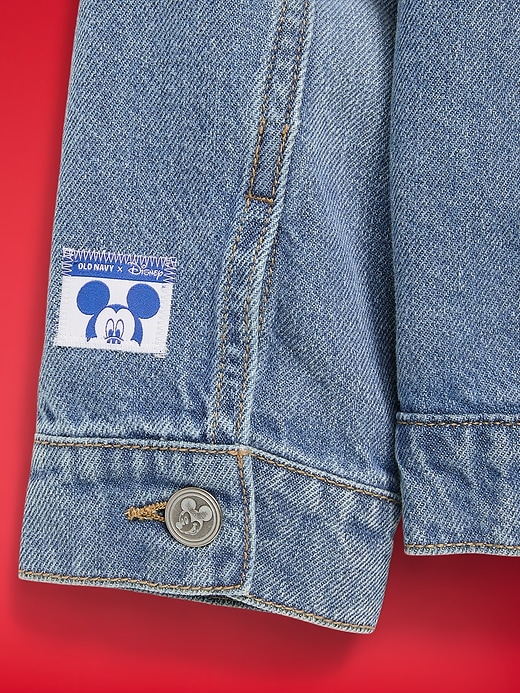 Image number 4 showing, Old Navy x Disney Mickey Mouse Gender-Neutral Denim Trucker Jacket for Kids