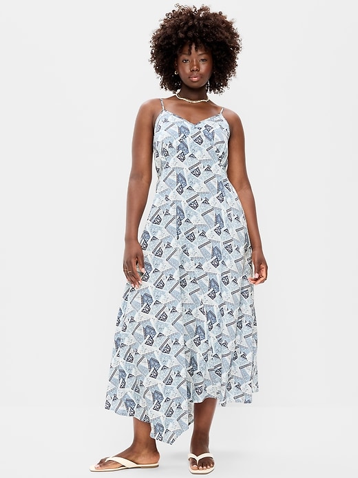 Image number 7 showing, Fit & Flare Tie-Back Asymmetrical Midi Dress