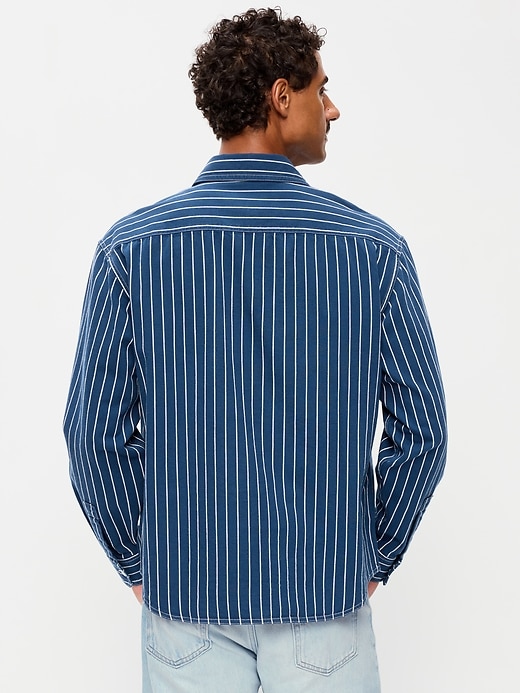 Image number 2 showing, Loose Fit Striped Workwear Shirt