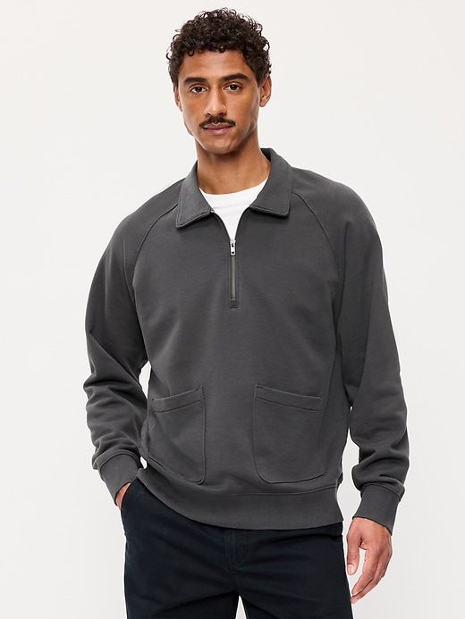 Image number 1 showing, Collared Fleece Chore Pullover