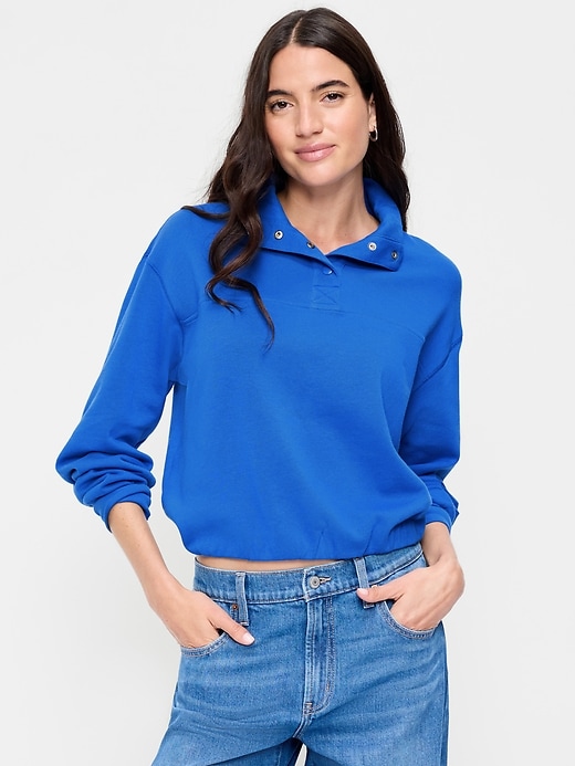 Image number 1 showing, SoComfy Funnel-Neck Sweatshirt