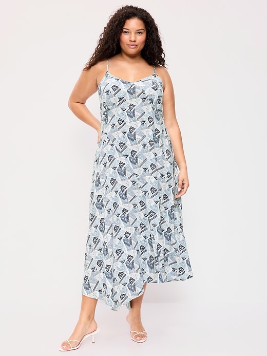 Image number 9 showing, Fit & Flare Tie-Back Asymmetrical Midi Dress