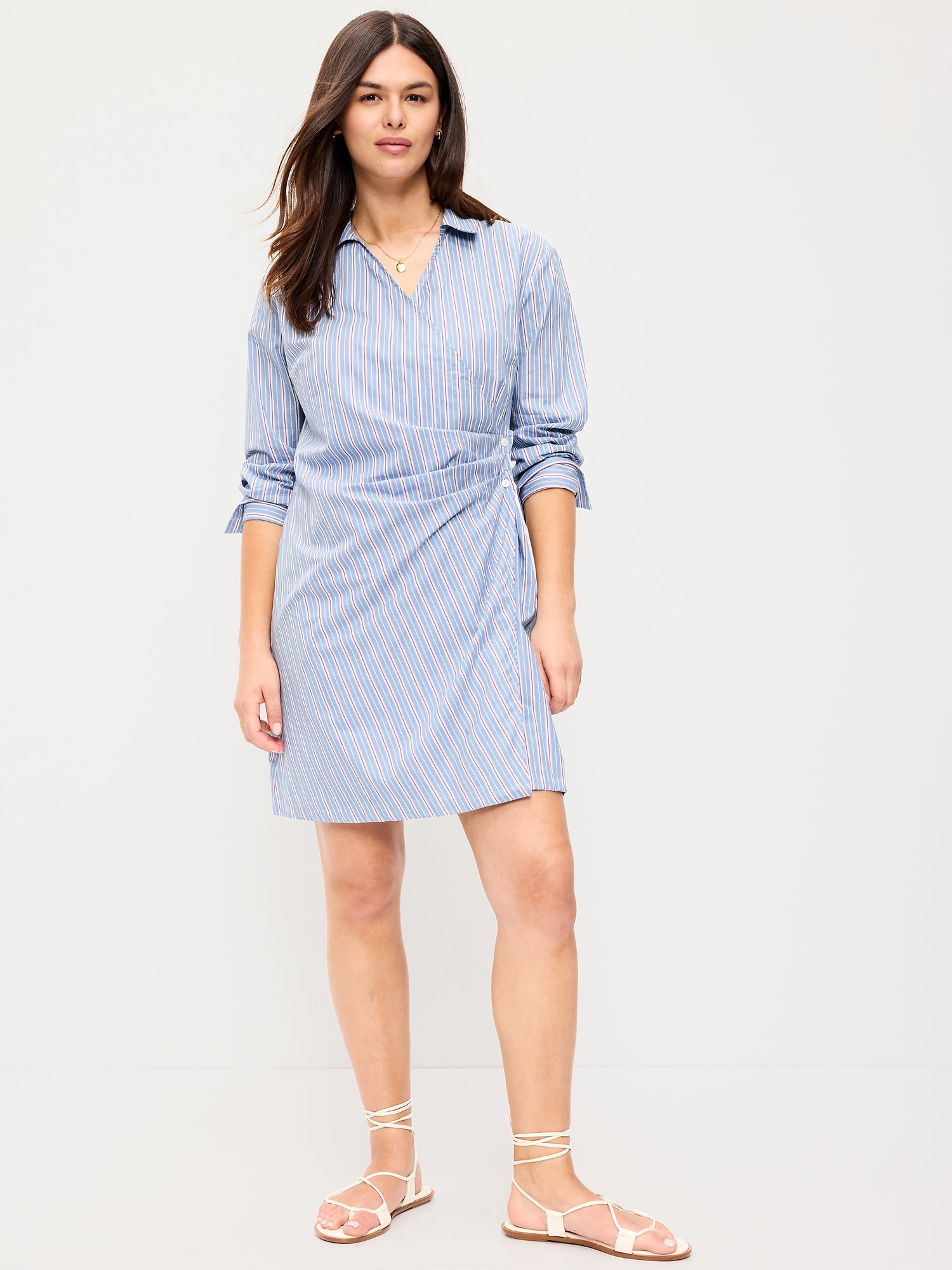 old navy wrap dress Sleeveless Wrap-Waist Midi Shirt Add a trend led style into your wardrobe this season from Yours Curve Wrap Mini Shirt Dress |