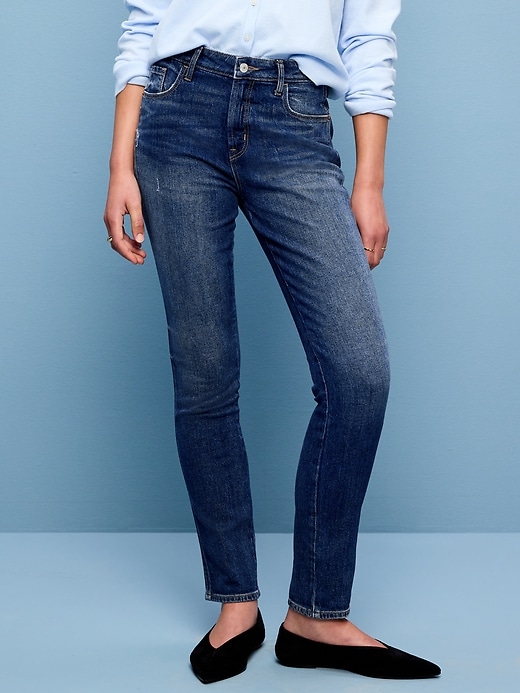 Image number 2 showing, High-Waisted Vintage Slim Jeans