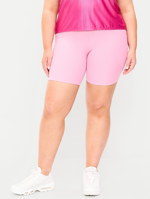 Image number 5 showing, High-Waisted PowerSoft Biker Shorts -- 8-inch inseam