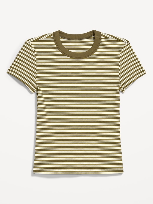 Image number 4 showing, Snug Crew-Neck Ribbed T-Shirt