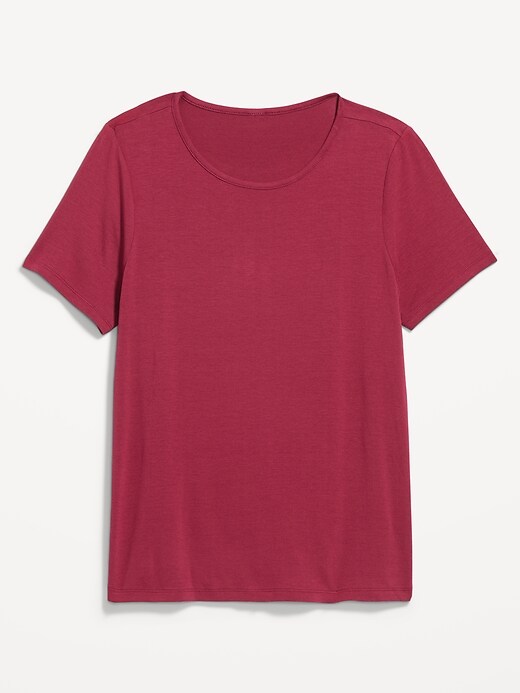 L'image numéro 4 présente T-shirt luxueux ras du cou pour Femme