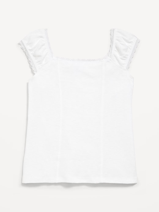 Image number 1 showing, Short-Sleeve Ribbed Top for Girls