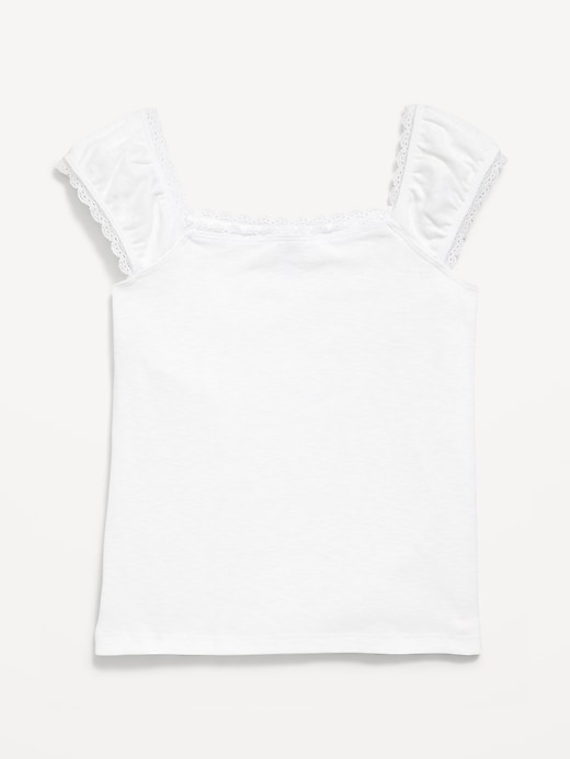 Image number 2 showing, Short-Sleeve Ribbed Top for Girls