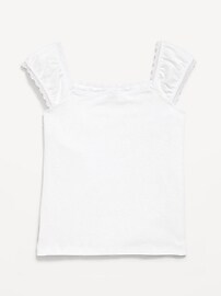 Image number 2 showing, Short-Sleeve Ribbed Top for Girls