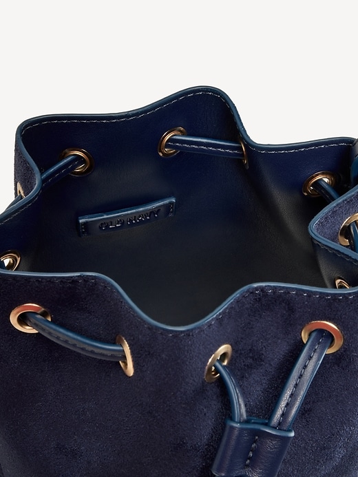 Image number 3 showing, Drawstring Fringe Bucket Bag