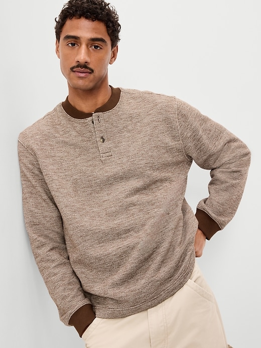 Image number 3 showing, Fleece Henley T-Shirt