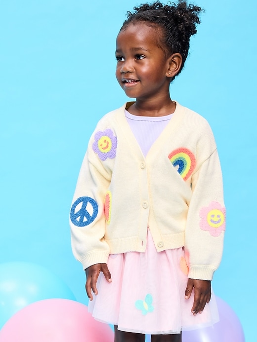L'image numéro 1 présente Cardigan d’anniversaire pour toute-petite
