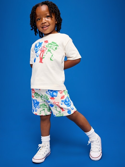 Image number 1 showing, Old Navy x Pixar Toy Story Oversized Graphic T-Shirt and Shorts Set for Toddler Boys
