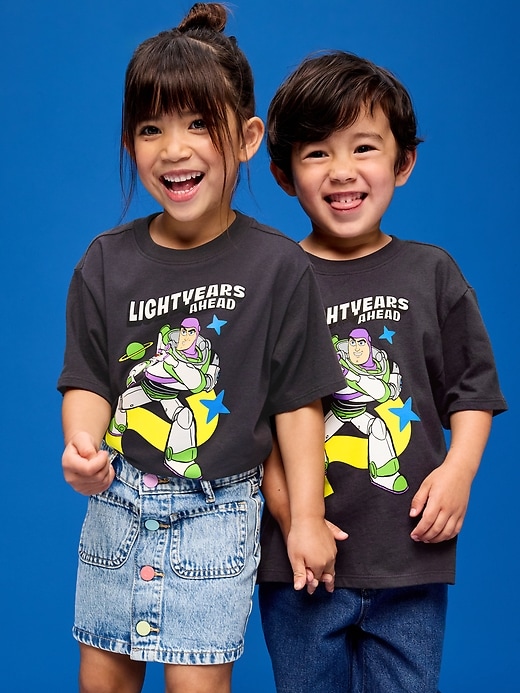 Image number 1 showing, Old Navy x Pixar Toy Story Unisex Oversized Graphic T-Shirt for Toddler