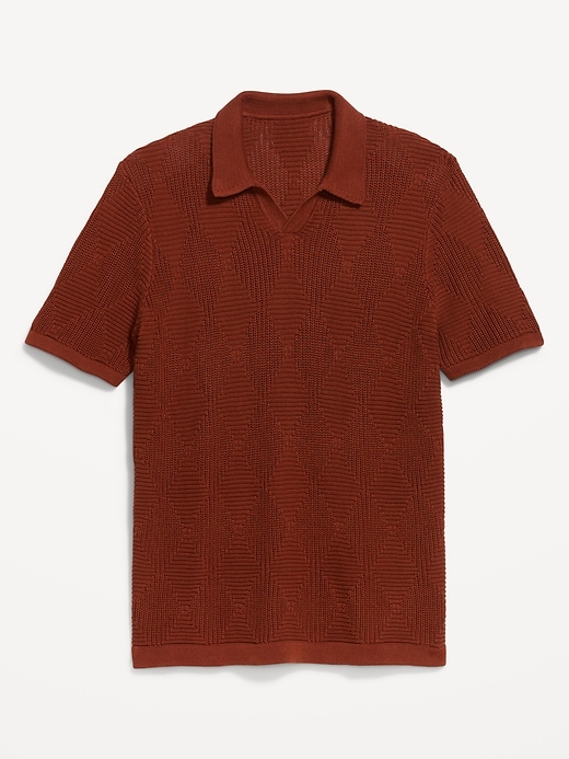 Image number 4 showing, Mixed-Stitch Polo Sweater