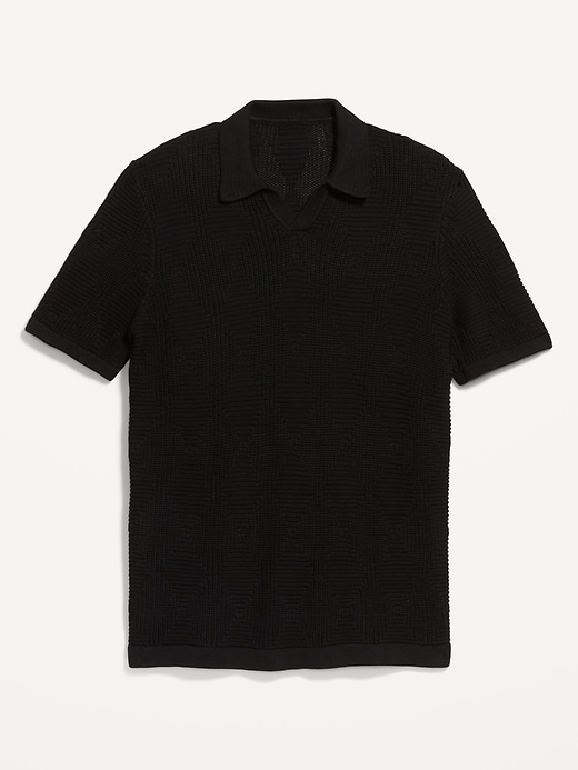 Image number 4 showing, Mixed-Stitch Polo Sweater