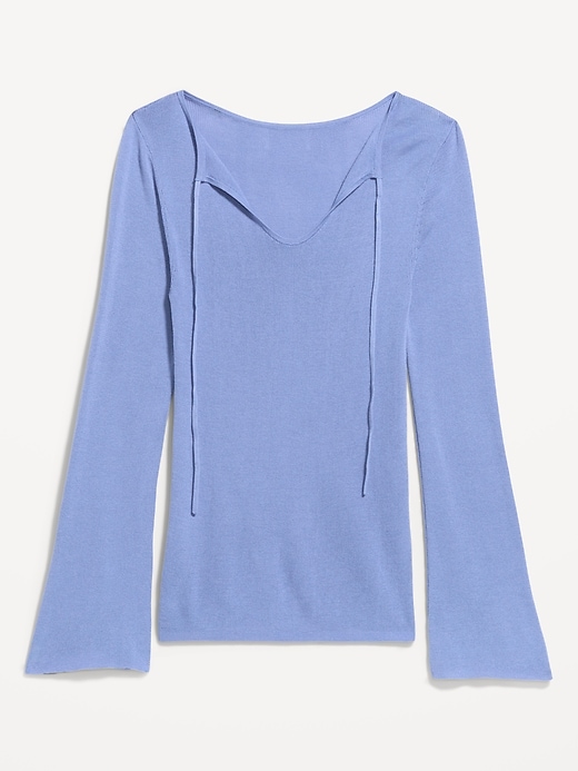 Image number 2 showing, Bell-Sleeve Keyhole Top