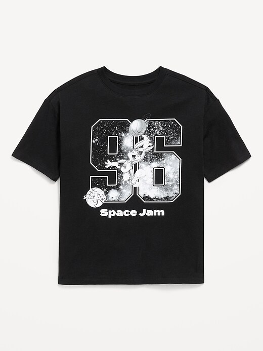 Image number 1 showing, Space Jam™ Oversized Gender-Neutral Graphic T-Shirt for Kids