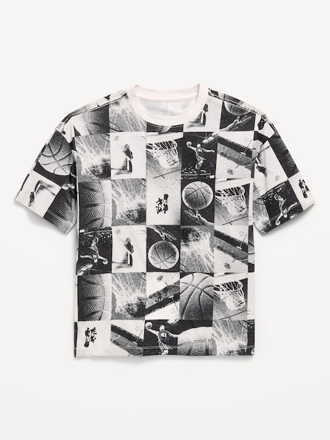 Oversized Short-Sleeve Graphic T-Shirt for Boys