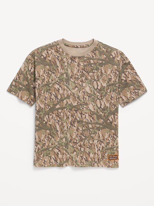 Image number 1 showing, Oversized Short-Sleeve Pocket T-Shirt for Boys