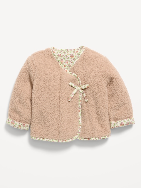 Wrap-Front Sherpa Jacket for Baby