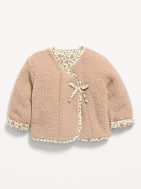 Image number 1 showing, Wrap-Front Sherpa Jacket for Baby
