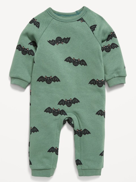 Printed Long-Sleeve Fleece One-Piece for Baby